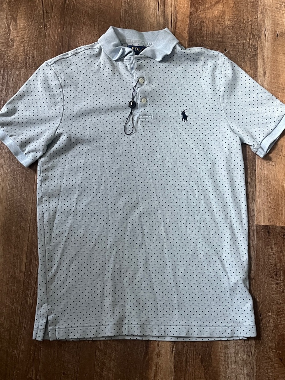 Polo by Ralph Lauren Light Blue Microdot Short Sleeve Polo